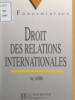cover image of Droit des relations internationales